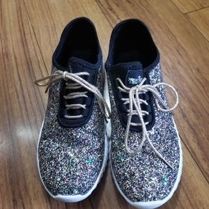 Southern fried chics glitter tennis shoes